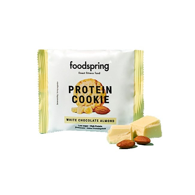 Foodspring Gmbh Protein Cookie Cioccolato Bianco E Mandorla 50 G Foodspring Gmbh Protein Cookie Cioccolato Bianco E Mandorla 50 G