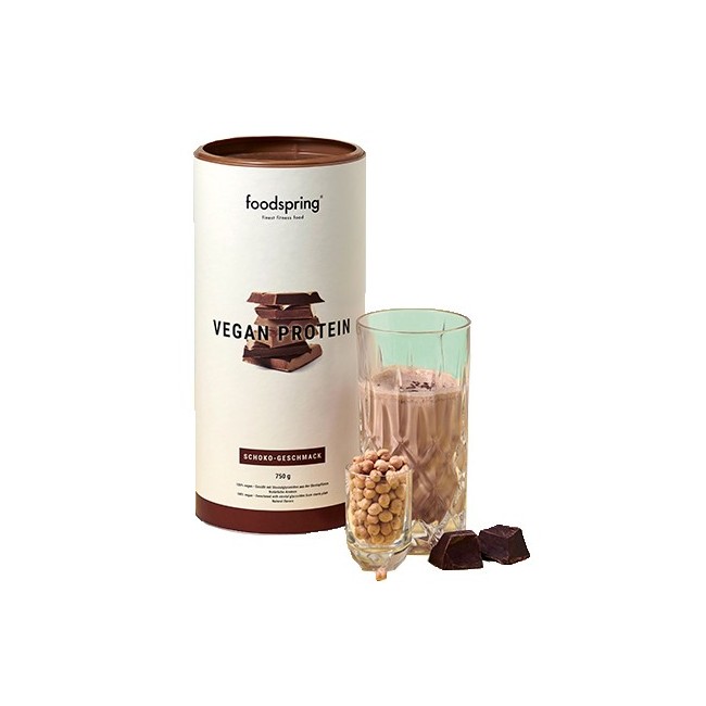 Foodspring Gmbh Vegan Protein Chocolate polvere 750 G Foodspring Gmbh Vegan Protein Chocolate polvere 750 G