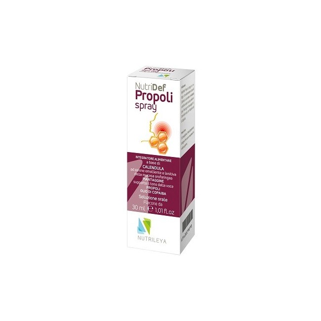 Nutrileya Nutridef Spray Propoli per il mal di gola 30 G Nutrileya Nutridef Spray Propoli per il mal di gola 30 G