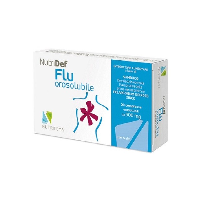 Nutrileya Nutridef Flu Orosolubile integratore 20 Compresse Nutrileya Nutridef Flu Orosolubile integratore 20 Compresse