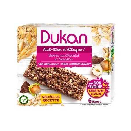 Dukan barretta cioccolato nocciola 6 pezzi  25 g