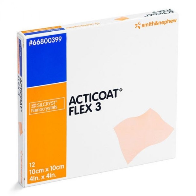 Acticoat Flex 3 10cm x 10cm medicazione 12 Pezzi Acticoat Flex 3 10cm x 10cm medicazione 12 Pezzi