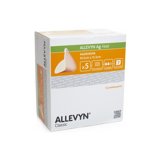 Smith & Nephew Medicazione In Poliuretano Allevyn Ag Heel 10,5x13,5cm 5 Pezzi Smith & Nephew Medicazione In Poliuretano Allevyn Ag Heel 10,5x13,5cm 5 Pezzi