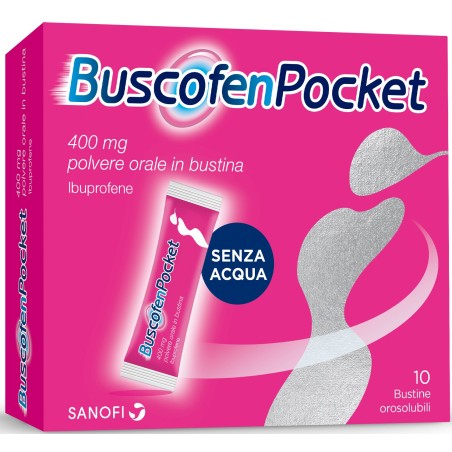 Sanofi Buscofenpocket 10 bustine con ibuprofene 400mg Sanofi Buscofenpocket 10 bustine con ibuprofene 400mg