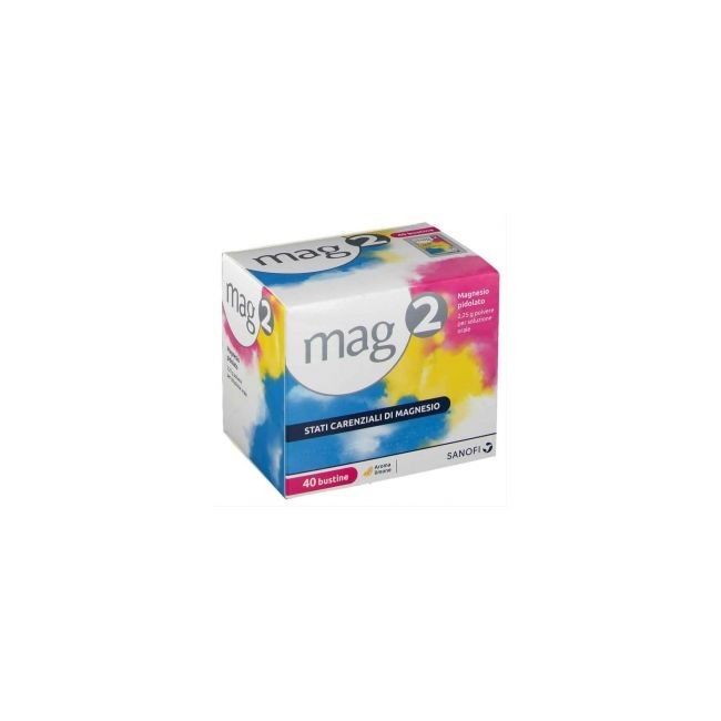 Mag 2 granulato 40 bustine di magnesio pidolato 2,25g