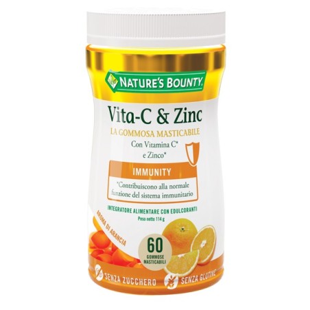 Nature's Bounty Vita-c&zinc Integratore 60 Gommose Nature's Bounty Vita-c&zinc Integratore 60 Gommose