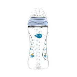 Nuvita mimic biberon 330ml blu con sistema riduci coliche
