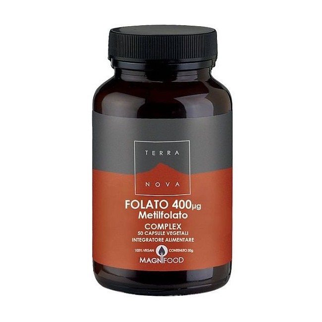 Terranova folato complex 400 mg integratore 50 capsule Terranova folato complex 400 mg integratore 50 capsule
