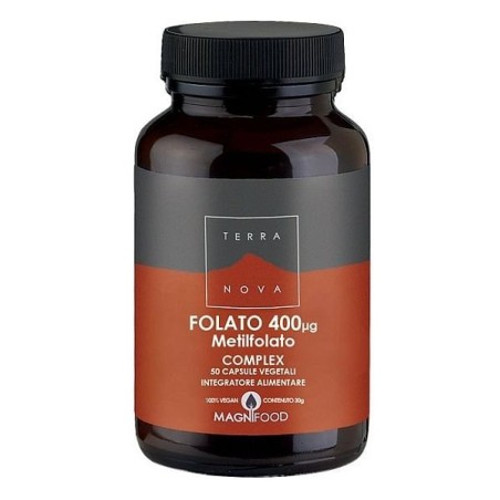 Terranova folato complex 400 mg integratore 50 capsule Terranova folato complex 400 mg integratore 50 capsule