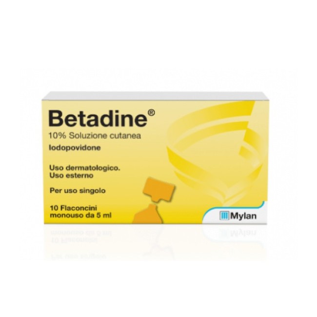Betadine soluzione cutanea 10 flaconcini 5ml 10%