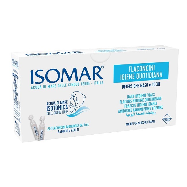 Isomar Soluzione Isotonica Acqua Mare 20 Flaconcini 5 Ml Isomar Soluzione Isotonica Acqua Mare 20 Flaconcini 5 Ml