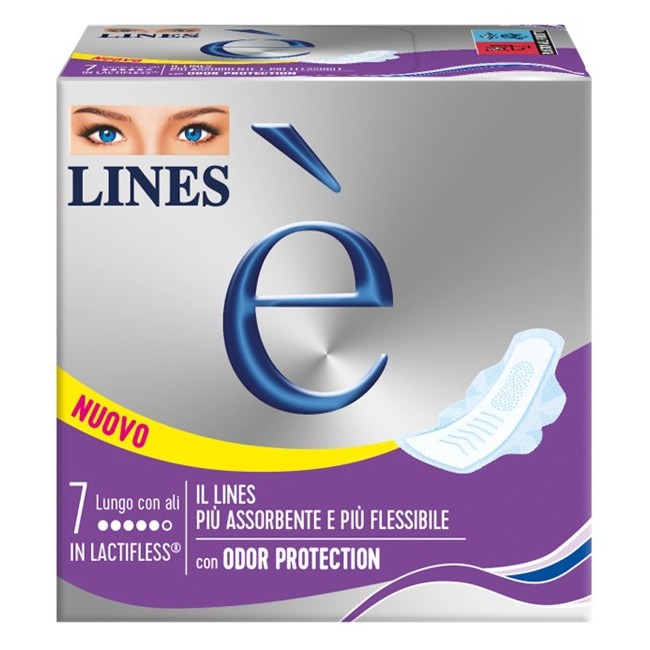 Fater Lines E' Lungo con ali Downcount assorbenti 7 Pezzi Fater Lines E' Lungo con ali Downcount assorbenti 7 Pezzi