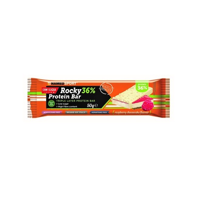 Namedsport Rocky 36% Protein Bar Raspberry Cheesecake Barretta 