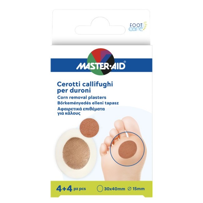 Master-aid Footcare cerotti callifughi duroni 4+4 pezzi Master-aid Footcare cerotti callifughi duroni 4+4 pezzi