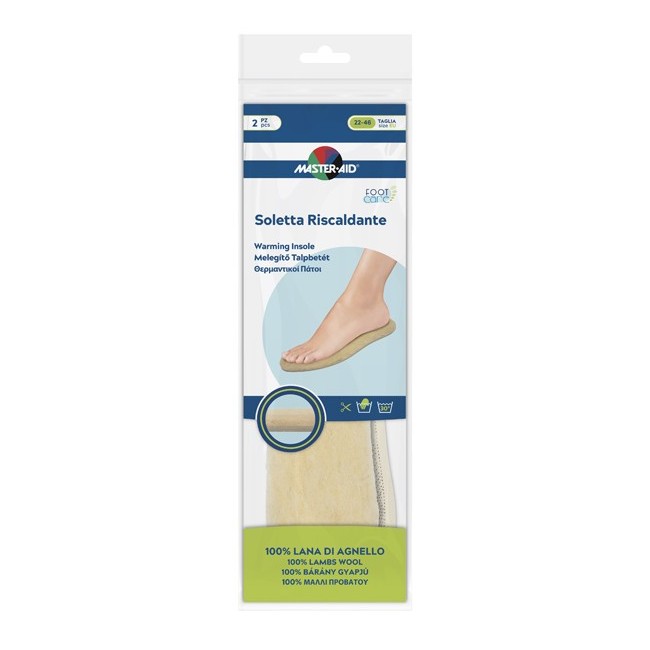 Master-aid soletta riscaldante ritagliabile 2 pezzi Master-aid soletta riscaldante ritagliabile 2 pezzi