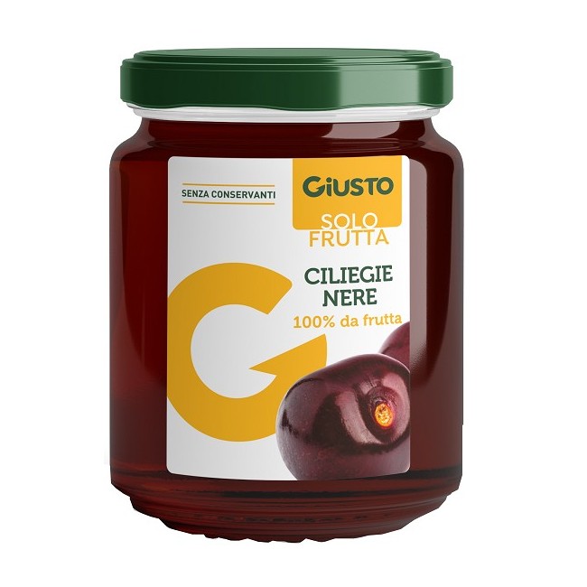 Farmafood Giusto Solo Frutta Marmellata Ciliegie Nere 284 G
