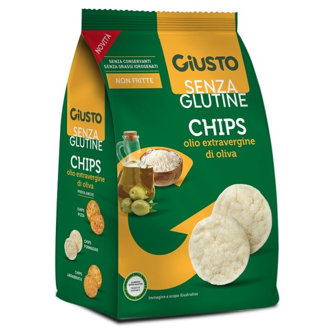 Giusto Senza Glutine Chips Olio Extravergine Di Oliva 40 G Giusto Senza Glutine Chips Olio Extravergine Di Oliva 40 G