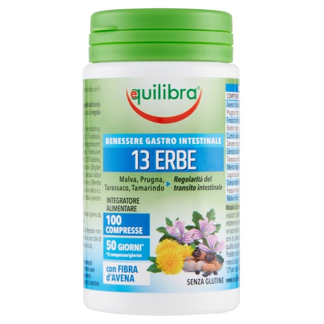 Equilibra 13 Erbe Con Fibra integratore 100 Compresse