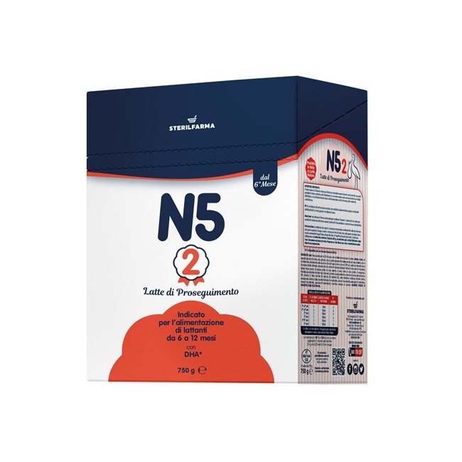 Sterilfarma N5 2 latte polvere da 6 a 12 mesi 750g Sterilfarma N5 2 latte polvere da 6 a 12 mesi 750g