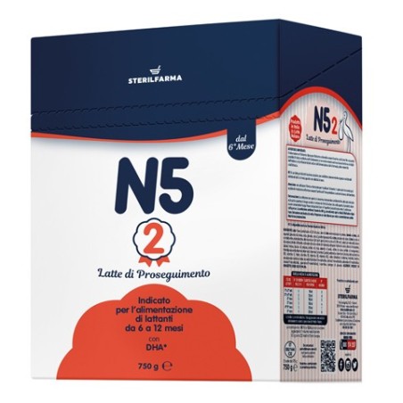 Sterilfarma N5 2 latte polvere da 6 a 12 mesi 750g Sterilfarma N5 2 latte polvere da 6 a 12 mesi 750g