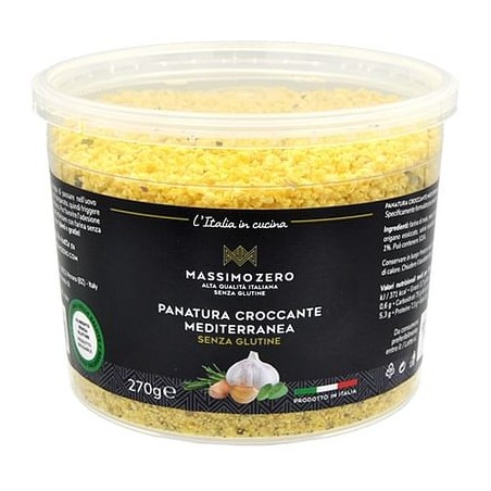 Massimo Zero Preparato Panatura Croccante Mediterranea Senza Glutine 270 G Massimo Zero Preparato Panatura Croccante Mediterranea Senza Glutine 270 G