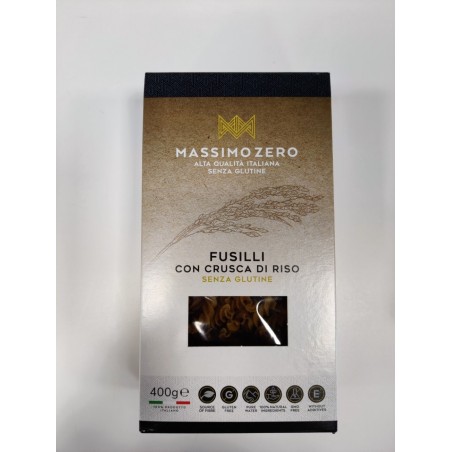 Massimo Zero Pasta Crusca Riso Fusilli 400 G Massimo Zero Pasta Crusca Riso Fusilli 400 G