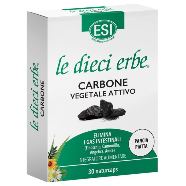 Esi le dieci erbe carbone vegetale attivo 30 naturcaps