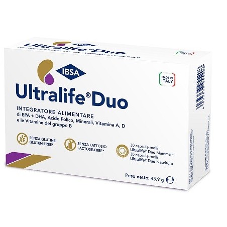Ultralife duo 30 capsule mamma + 30 capsule nascituro Ultralife duo 30 capsule mamma + 30 capsule nascituro
