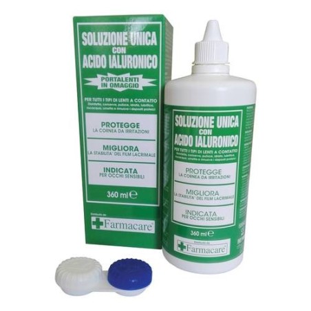 Farmacare soluzione unica lenti a contatto 360ml portalenti omaggio