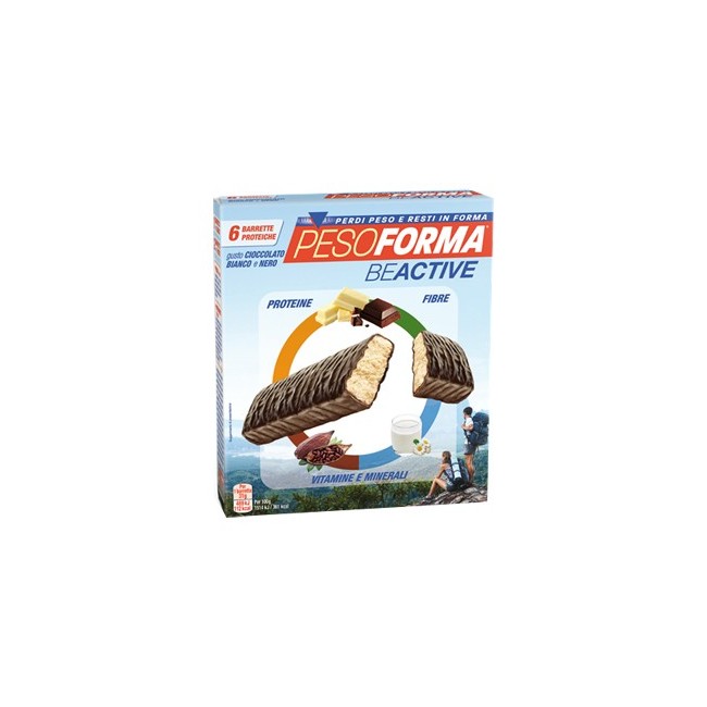 Pesoforma Beactive Barretta Cioccolato Bianco E Nero 6 Pezzi Pesoforma Beactive Barretta Cioccolato Bianco E Nero 6 Pezzi
