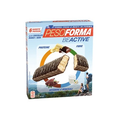 Pesoforma Beactive Barretta Cioccolato Bianco E Nero 6 Pezzi Pesoforma Beactive Barretta Cioccolato Bianco E Nero 6 Pezzi