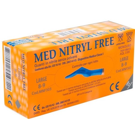 Gammadis Farmaceutici Guanti Nitrile Senza Polvere Large 100 Pezzi Gammadis Farmaceutici Guanti Nitrile Senza Polvere Large 100 Pezzi