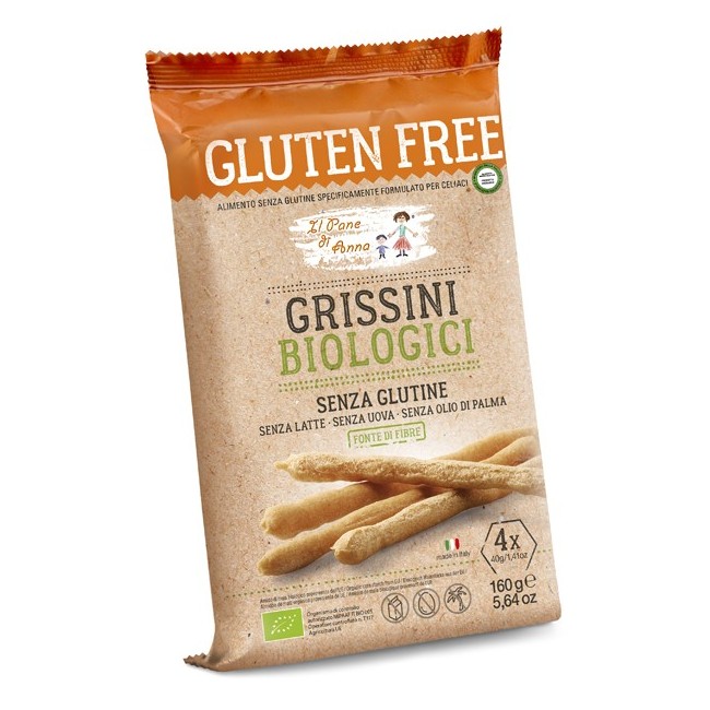 Pane di Anna Grissini Bio Senza Glutine 160 gr Pane di Anna Grissini Bio Senza Glutine 160 gr