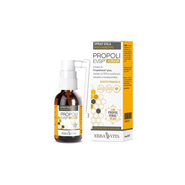 Erba Vita Propoli EVSP spray Junior gola gusto fragola 20 ml Erba Vita Propoli EVSP spray Junior gola gusto fragola 20 ml