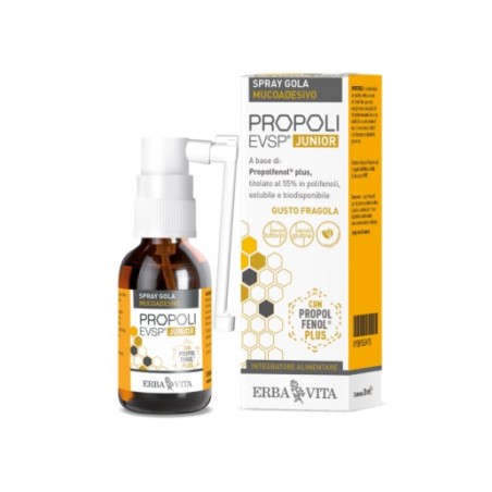 Erba Vita Propoli EVSP spray Junior gola gusto fragola 20 ml Erba Vita Propoli EVSP spray Junior gola gusto fragola 20 ml