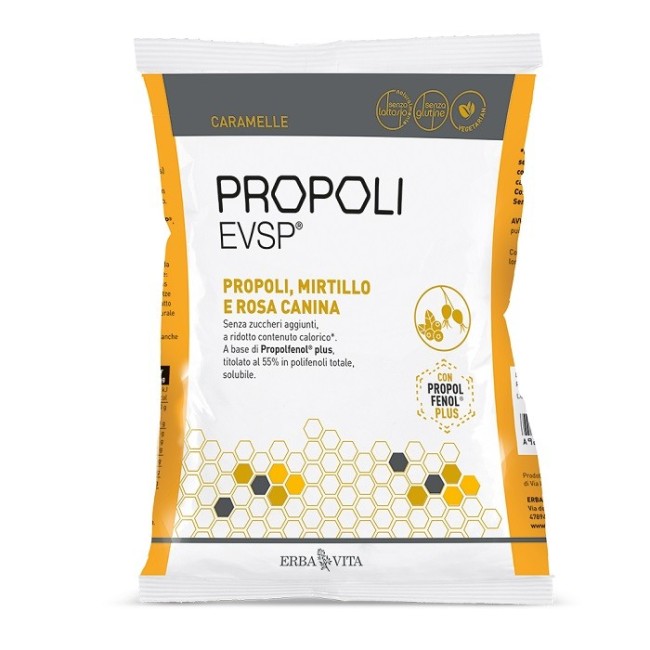 Propoli evsp caramelle propoli mirtillo rosa canina 65 g Propoli evsp caramelle propoli mirtillo rosa canina 65 g