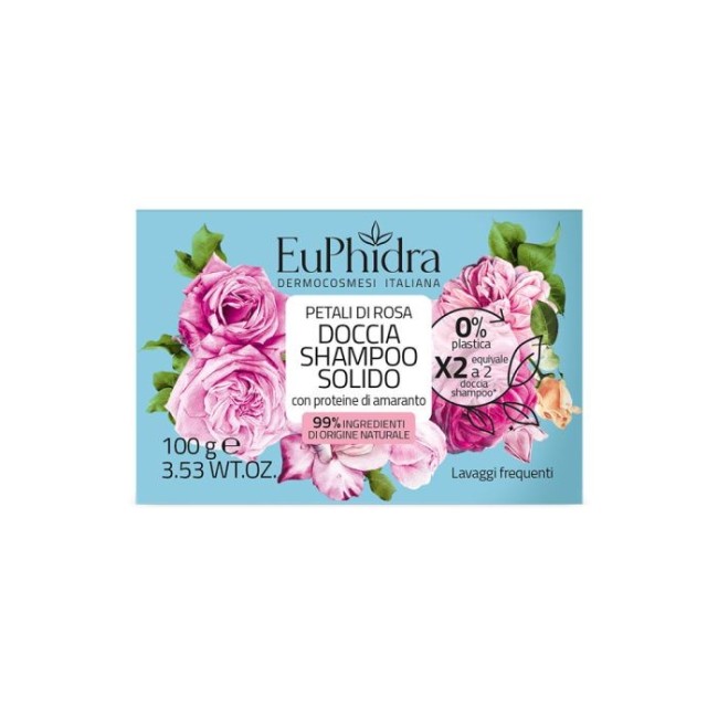 Euphidra Doccia Shampoo Solido Petali di Rosa 100 gr Euphidra Doccia Shampoo Solido Petali di Rosa 100 gr