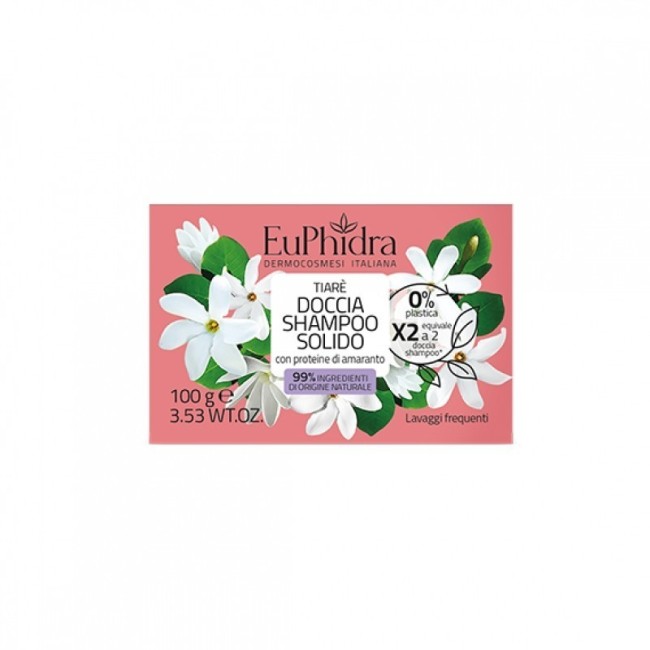 Euphidra Doccia Shampoo Solido Tiarè 100 gr Euphidra Doccia Shampoo Solido Tiarè 100 gr