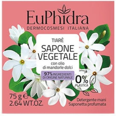 Euphidra Saponetta Vegetale Profumata Tiarè 75 gr Euphidra Saponetta Vegetale Profumata Tiarè 75 gr