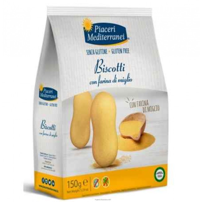 Piaceri Mediterranei Biscotti Con Farina Di Miglio 150 gr Piaceri Mediterranei Biscotti Con Farina Di Miglio 150 gr