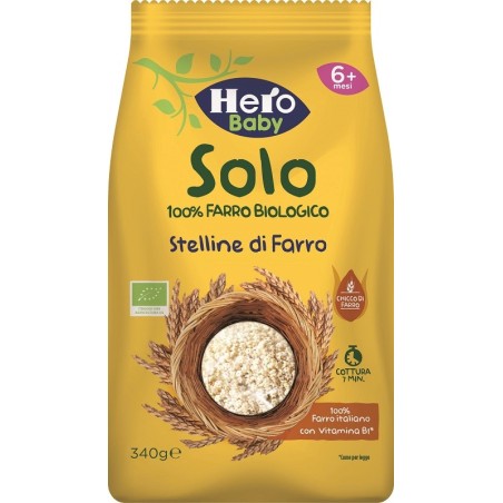 Hero Baby Pastina Stelline di Farro Biologico 340 gr Hero Baby Pastina Stelline di Farro Biologico 340 gr