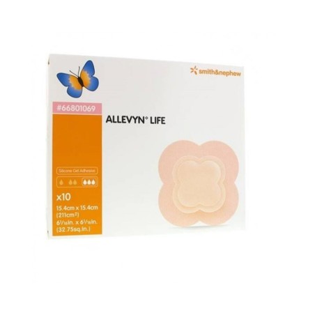 Allevyn Life medicazione poliuretano 15,4 Cm X 15,4 Cm 10 Pezzi