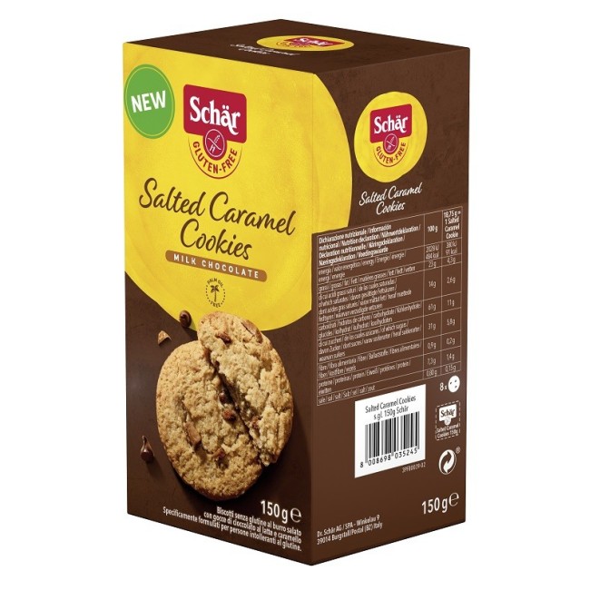 Dr. Schar Salted Caramel Cookies Latte e Caramello 150 G Dr. Schar Salted Caramel Cookies Latte e Caramello 150 G