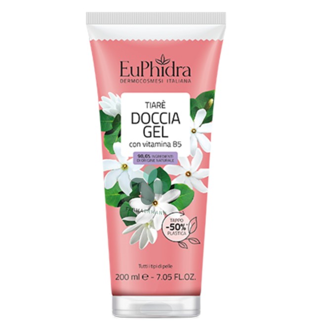 Euphidra Doccia Gel Tiarè con Vitamina B5 200 ml Euphidra Doccia Gel Tiarè con Vitamina B5 200 ml