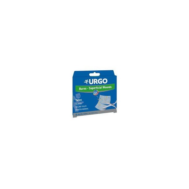 Urgo Ustioni e Ferite Superficiali garza sterile 8x8cm 4 pezzi Urgo Ustioni e Ferite Superficiali garza sterile 8x8cm 4 pezzi