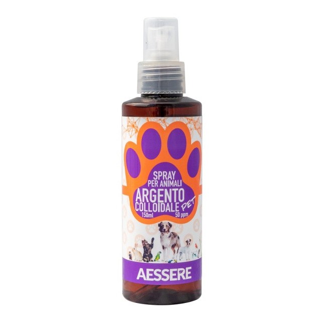 Aessere Argento colloidale Pet per animali spray 50 PPM 150 ml