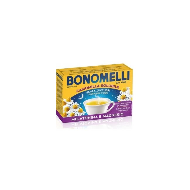 Bonomelli camomilla melatonina e magnesio 16 x 45 gr Bonomelli camomilla melatonina e magnesio 16 x 45 gr