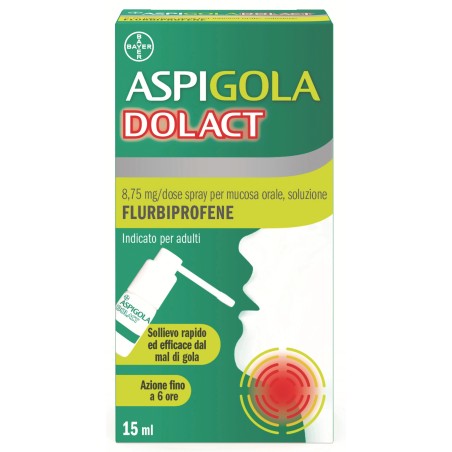 Bayer Aspigoladolact spray per il mal di gola 15ml Bayer Aspigoladolact spray per il mal di gola 15ml