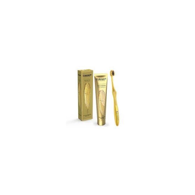 Curasept Gold Luxury Whitening Dentifricio 75ml + Spazzolino Curasept Gold Luxury Whitening Dentifricio 75ml + Spazzolino