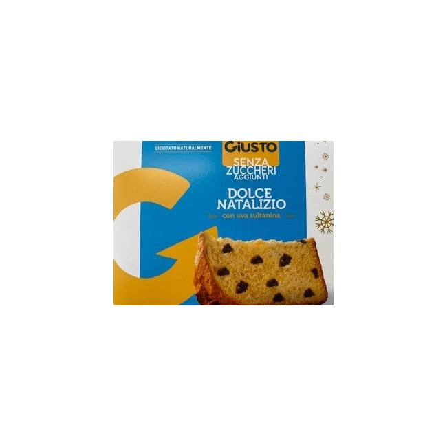 Giusto dolce natalizio senza zuccheri con uva sultanina 600 g Giusto dolce natalizio senza zuccheri con uva sultanina 600 g